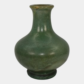 Fulper Art Pottery Mottled Matte Green Jug Vase 646