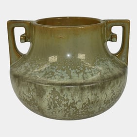 Fulper Arts And Crafts Pottery Cucumber Green Crystalline Glaze Ceramic Vase 452