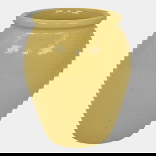 Niloak Vintage Hand Made Art Pottery Yellow Ceramic Vase: We offer in house shipping on all items. Plus spend $2000 on winning bids and your shipping is free. Niloak Vintage Hand Made Art Pottery Yellow Ceramic Vase Rarely seen and attractive yellow hand