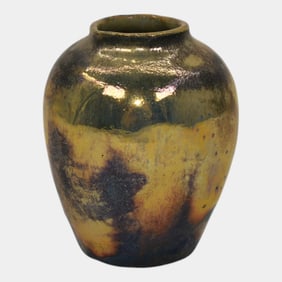 Pewabic Art Pottery Hand Made Iridescent Ceramic Mini Vase