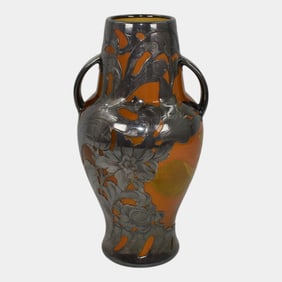 Rookwood 1892 Vintage Art Pottery Gorham Silver Overlay Vase 533E Dibowski