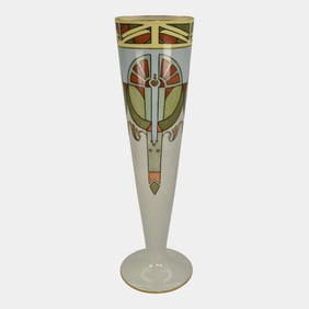 Willets Belleek Tall Art Deco Egyptian Revival Vase