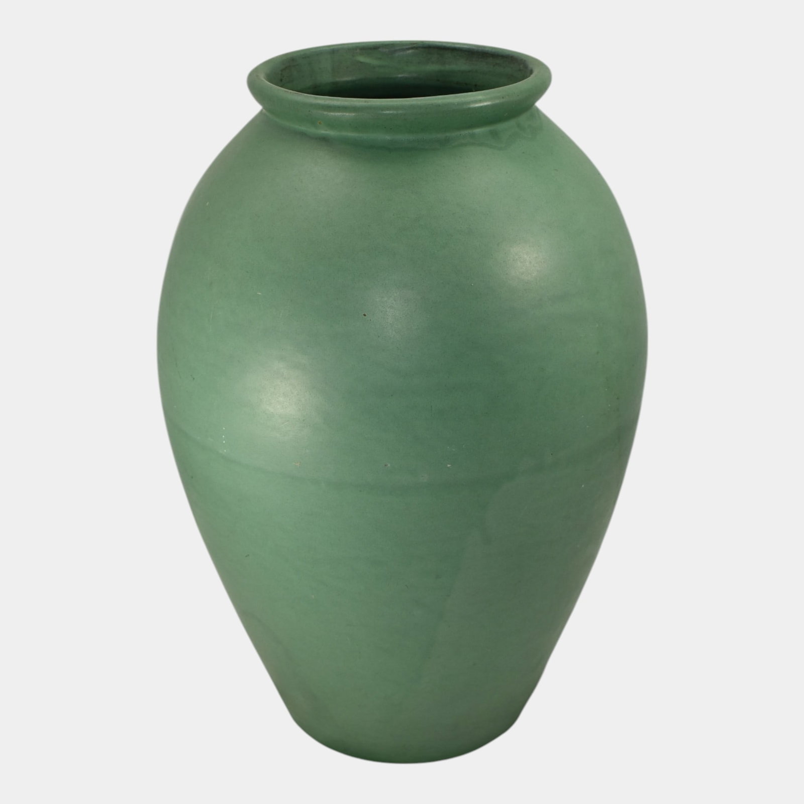 Catalina California 1930s Vintage Pottery Matte Green Floor Vase (1 of 6)