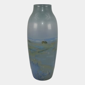 Rookwood 1916 Pottery Scenic Vellum Landscape Vase 932CC Conant