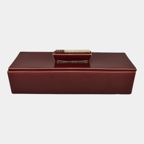 Rookwood 1958 Mid Century Modern Pottery Smoking Box 7147