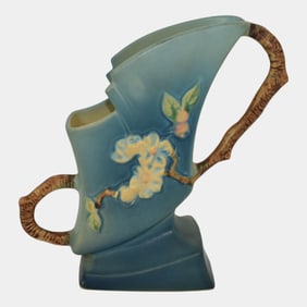 Roseville Apple Blossom Pottery Ceramic Vase 373-7
