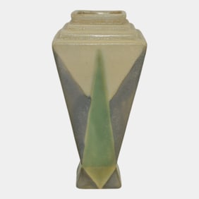 Roseville Futura Gray 1928 Pottery Torch Vase 380-6