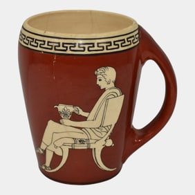 Roseville Olympic Pottery Ceramic Mug Rare Mark