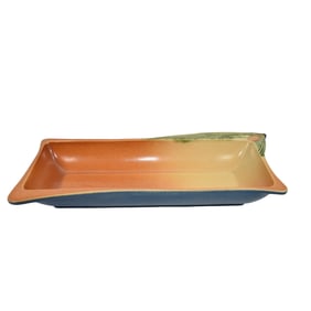 Roseville Pine Cone Blue Pottery Ceramic Tray 430-12