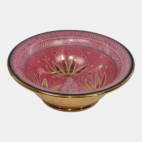 Waylande Gregory Vintage Pottery Ceramic Floral Bowl