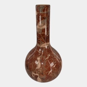 Bellini Italian 1960s Art Pottery Marbleized Ceramic Floor Vase