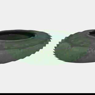Teco Arts And Crafts Pottery Matte Green Low Bowl 136: We offer in house shipping on all items. Plus spend $2000 on winning bids and your shipping is free. Teco Arts And Crafts Pottery Matte Green Low Bowl 136 Attractive form designed by W. D. Gates cover