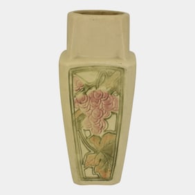 Weller Roma Atlantic 1920s Vintage Pottery Buttress Vase