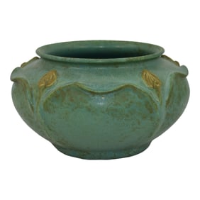 Ephraim Faience Hand Made Pottery Blue Green Ceramic Bowl I11