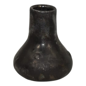 Pewabic 1920s Art Pottery Hand Made Black Iridescent Ceramic Vase