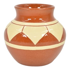 Pine Ridge Sioux Dakota Pottery Hand Made Vase Fire Thunder