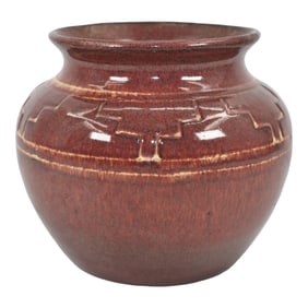 Pine Ridge Sioux Dakota Pottery Native American Brown Vase Cottier