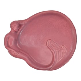 Van Briggle Art Nouveau Pottery Mermaid Ceramic Tray