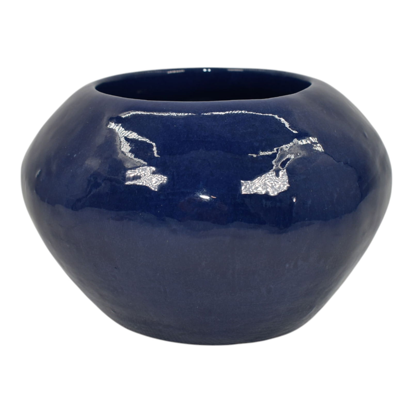 Pewabic Student E. Patton 1938 Vintage Art Pottery Hand Made Blue Ceramic Vase (1 of 6)