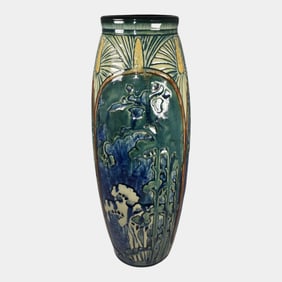 Weller Experimental Landscape Vintage Art Pottery Ceramic Vase By Rudolph Lorber