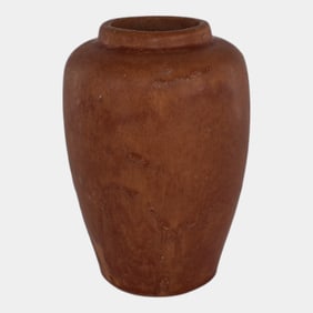Arequipa California Vintage Art Pottery Brown Mottled Glaze Vase