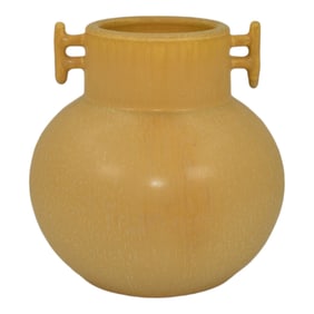 Ephraim Faience Yellow Temple Gate Vase 241