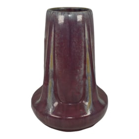 Fulper 1922-28 Arts And Crafts Pottery Buttressed Purple Vase 47