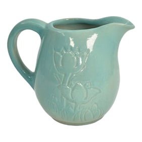 North Dakota School of Mines UND 1941 Pottery Crocus Flower Pitcher