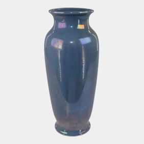 Cowan 1930s Vintage Art Pottery Ceramic Blue Azure Vase