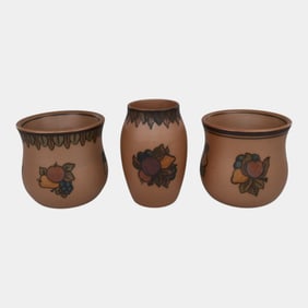 Hjorth Danish Vintage Art Pottery Ceramic Vases