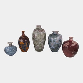 John Mankameyer Modern Art Pottery Crystalline Glaze Vases