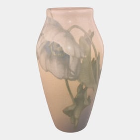Rookwood 1904 Vintage Art Pottery Peach Ceramic Poppy Vase 192D