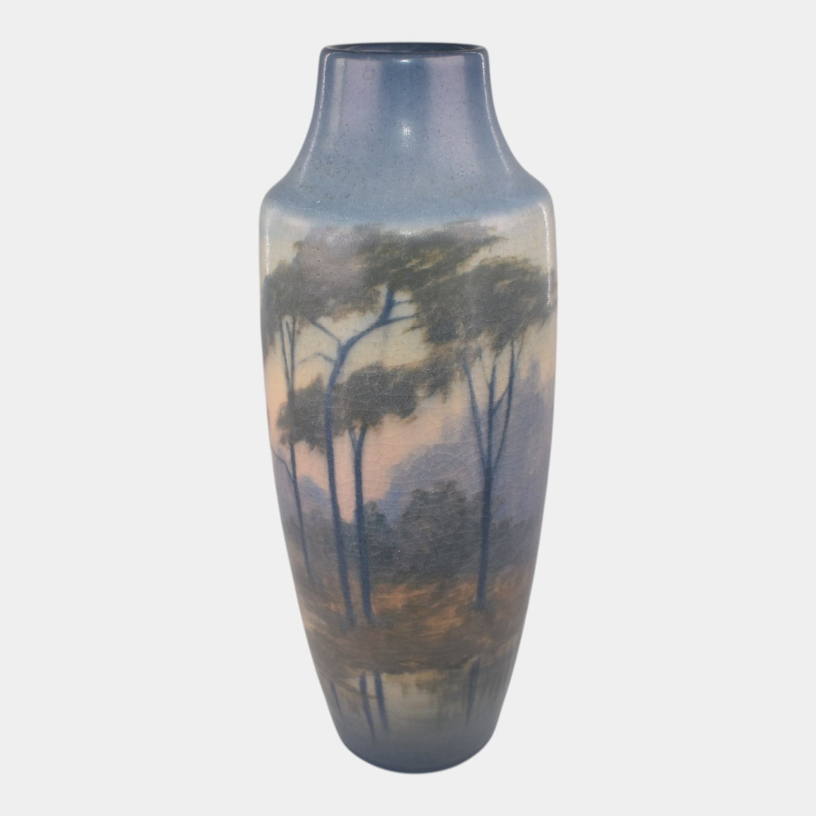 Rookwood 1914 Vintage Art Pottery Scenic Vellum Vase 941 McDermott: We offer in house shipping on all items. Plus spend $2000 on winning bids and your shipping is free. Rookwood 1914 Vintage Art Pottery Scenic Vellum Vase 941 McDermott Great color and artwork on an at