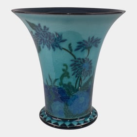 Rookwood 1917 Vintage Art Pottery Blue Glaze Ceramic Flower Vase 2240 Conant