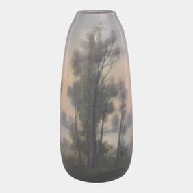 Rookwood 1918 Art Pottery Scenic Vellum Vase 1871 Diers