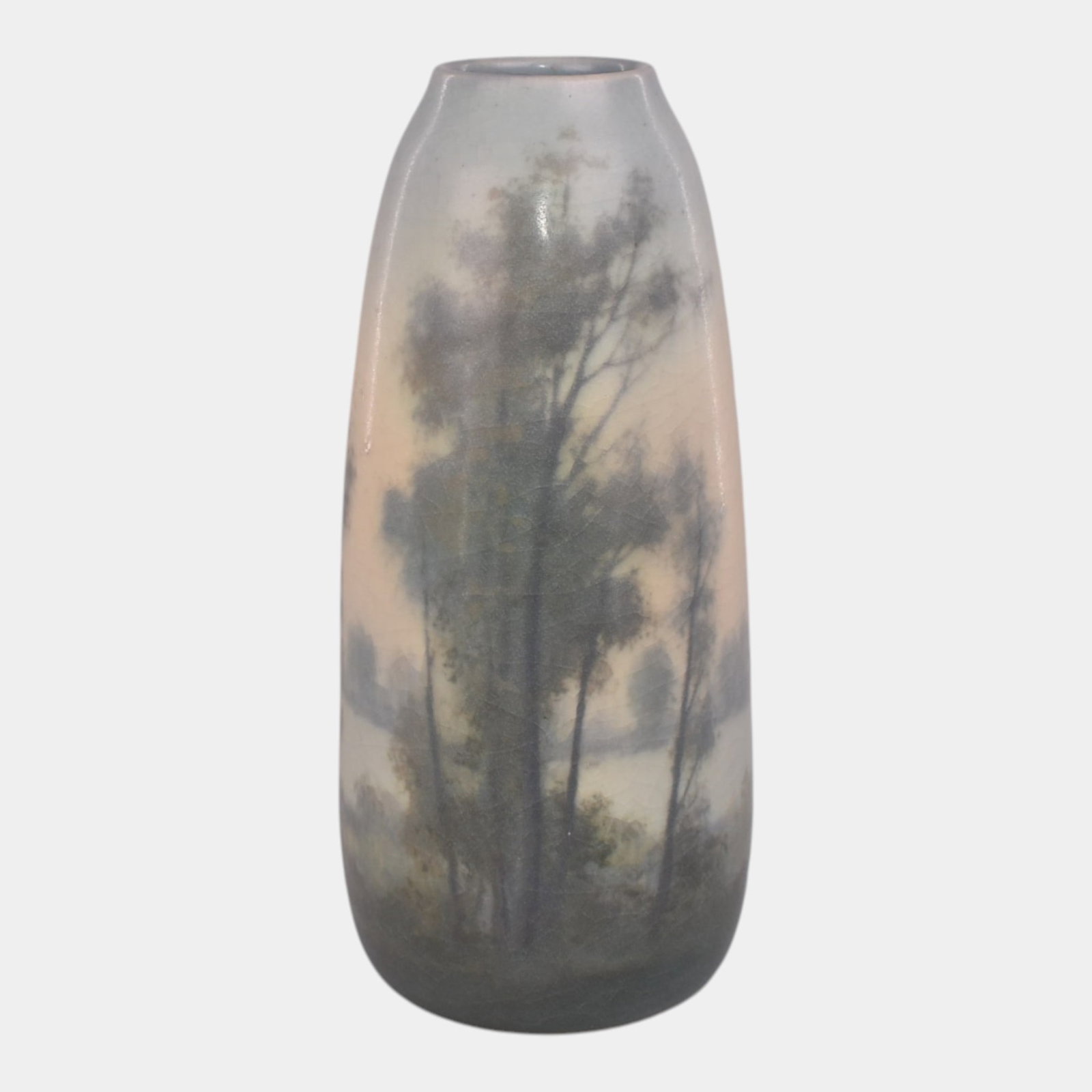 Rookwood 1918 Art Pottery Scenic Vellum Vase 1871 Diers: We offer in house shipping on all items. Plus spend $2000 on winning bids and your shipping is free. Rookwood 1918 Art Pottery Scenic Vellum Vase 1871 Diers Attractive design with great color and artw