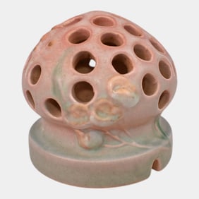 Roseville Ixia Pink 1937 Vintage Art Deco Pottery Ceramic Flower Frog 34
