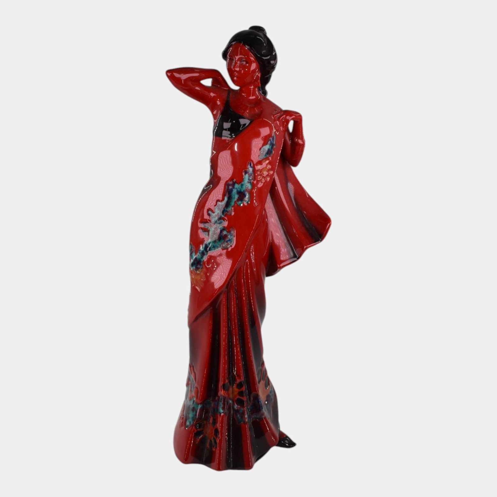 Royal Doulton Limited Edition Rouge Flambe Eastern Grace Pottery Figurine 878: We offer in house shipping on all items. Plus spend $2000 on winning bids and your shipping is free. Royal Doulton Limited Edition Rouge Flambe Eastern Grace Pottery Figurine 878 Striking and elegant,