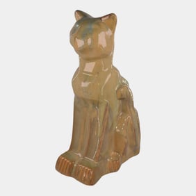 Shearwater Art Pottery Art Deco Ceramic Cubist Cat Sculpture