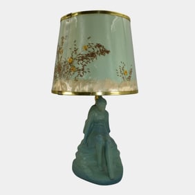 Van Briggle Vintage Damsel Of Daydreamer Lamp Factory Shade