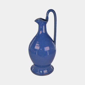 JB Cole North Carolina Hand Thrown Blue Ewer