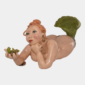 Cindy King 2007 Mermaid Ceramic Sculpture