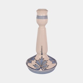 Ohio Vintage Arts And Crafts Creamware Candlestick