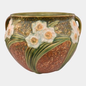 Roseville Jonquil 1931 Vintage Arts And Crafts Pottery Jardiniere Planter 621-5