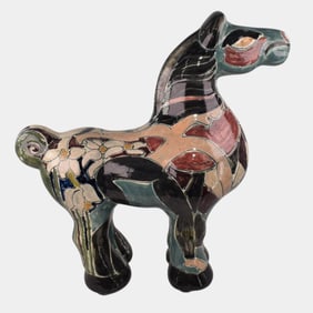 Shearwater Pottery Chesty Horse Decorative Figural Nude Horse Statue