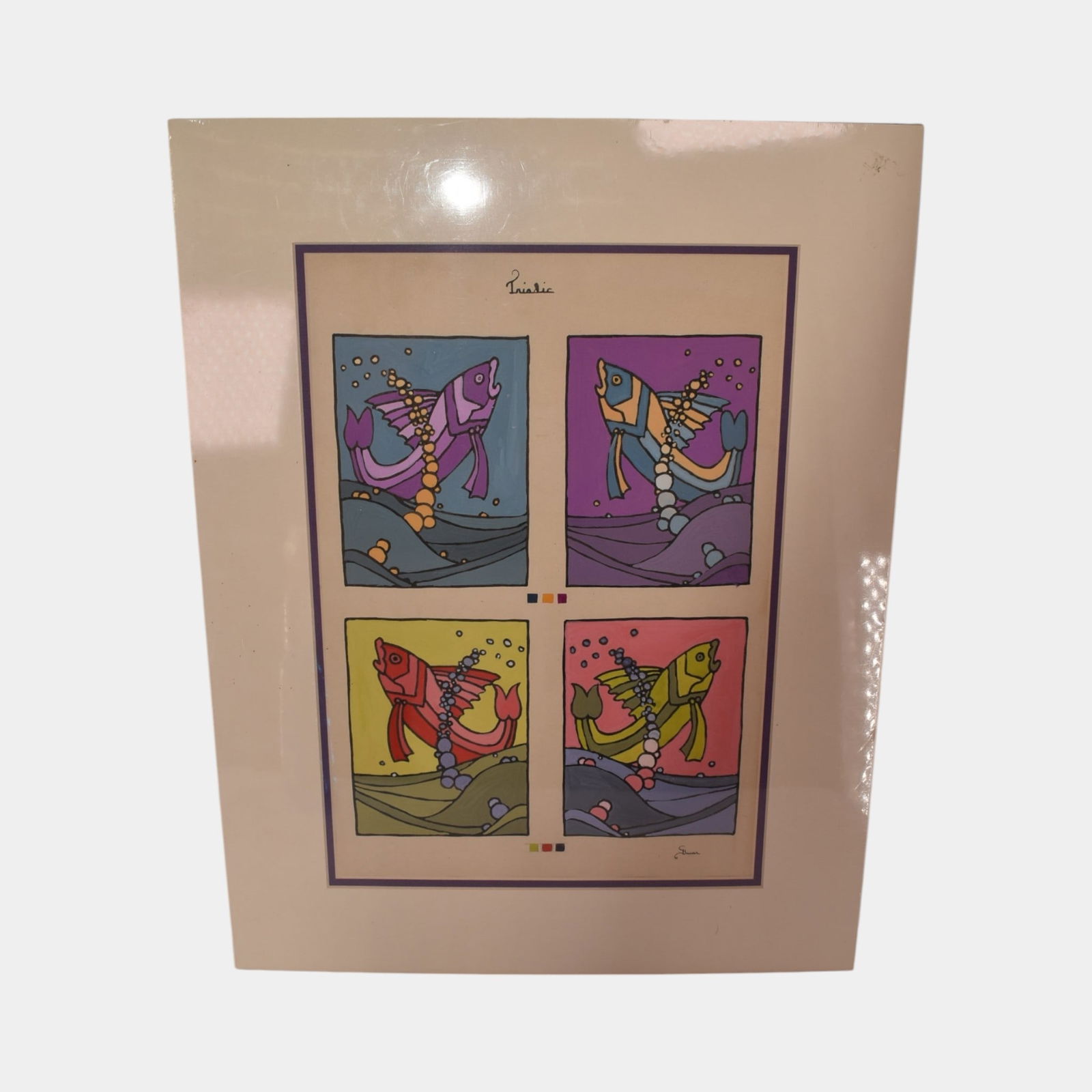 Louise Bauer (American, 1914-2008) Original Warhol Style Artwork: We offer in house shipping on all items. Plus spend $2000 on winning bids and your shipping is free. Louise Bauer (American, 1914-2008) Original Warhol Style Artwork Brightly colored and playfully sty