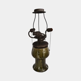 Grueby Pottery Lamp Riviere Brass & Bronze Works & Atwood Hardware
