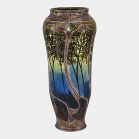 Calmwater Designs Stephanie Young Studio Art Pottery Scenic Ceramic Vase