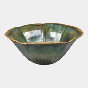 Fulper Arts And Crafts Pottery Glaze Ceramic Flared Rim Bowl