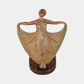 Art Deco Cast Iron Woman Figural Doorstop